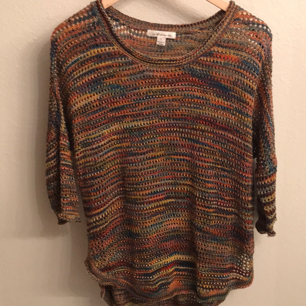 Crochet 3/4 sleeve sweater